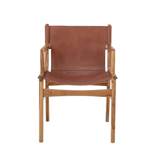Bloomingville Ollie Brown Leather Lounge Chair