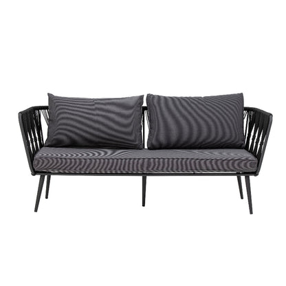 Bloomingville Pavone Black Metal and Grey Outdoor Sofa