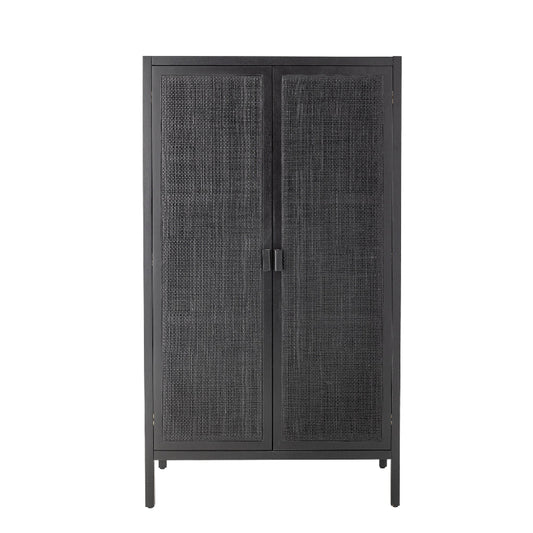 Bloomingville Marikka Cabinet in Black Mahogany and Rattan