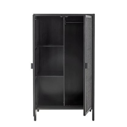 Bloomingville Marikka Cabinet in Black Mahogany and Rattan