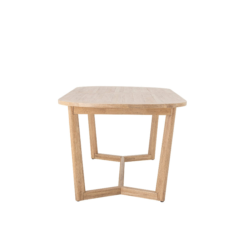 Wooden table on a white background