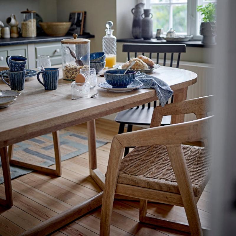 Bloomingville Serrone Dining Chair in Nature Rubberwood