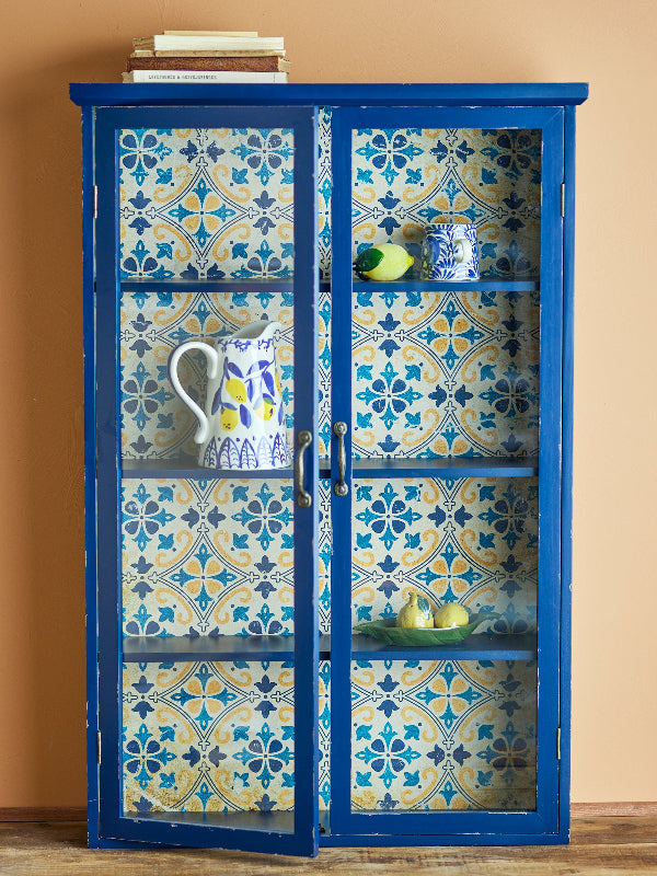 Bloomingville Hazem Cabinet in Blue Firwood