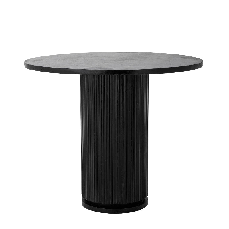 Porto Black Round Mango Wood Dining Table