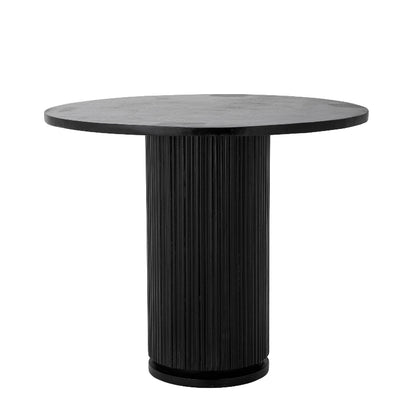 Porto Black Round Mango Wood Dining Table