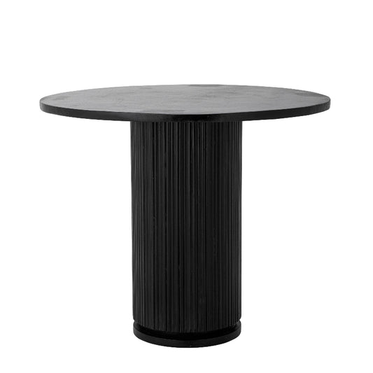 Porto Black Round Mango Wood Dining Table