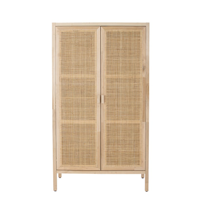 Bloomingville Marikka Pine and Rattan Wardrobe