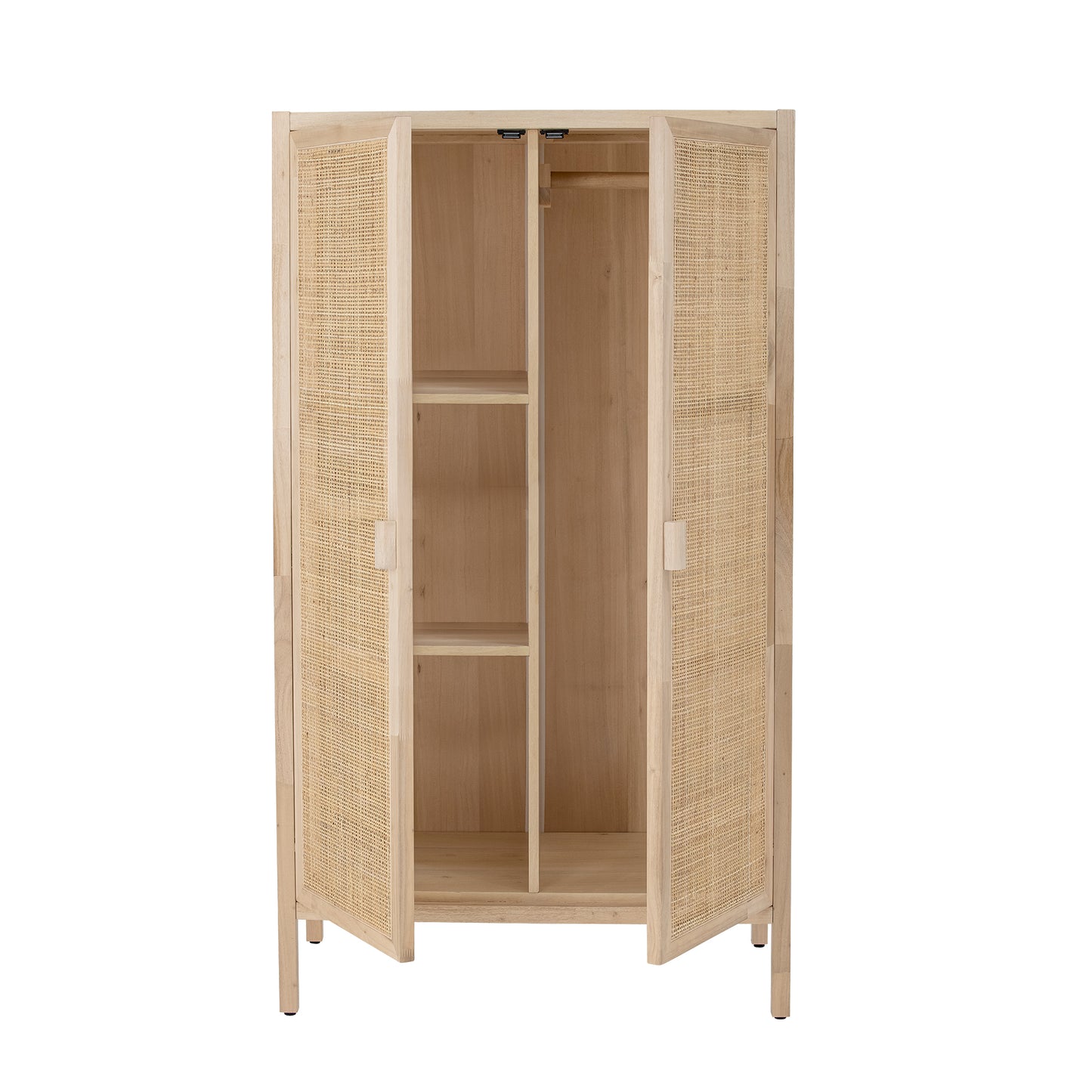 Bloomingville Marikka Pine and Rattan Wardrobe