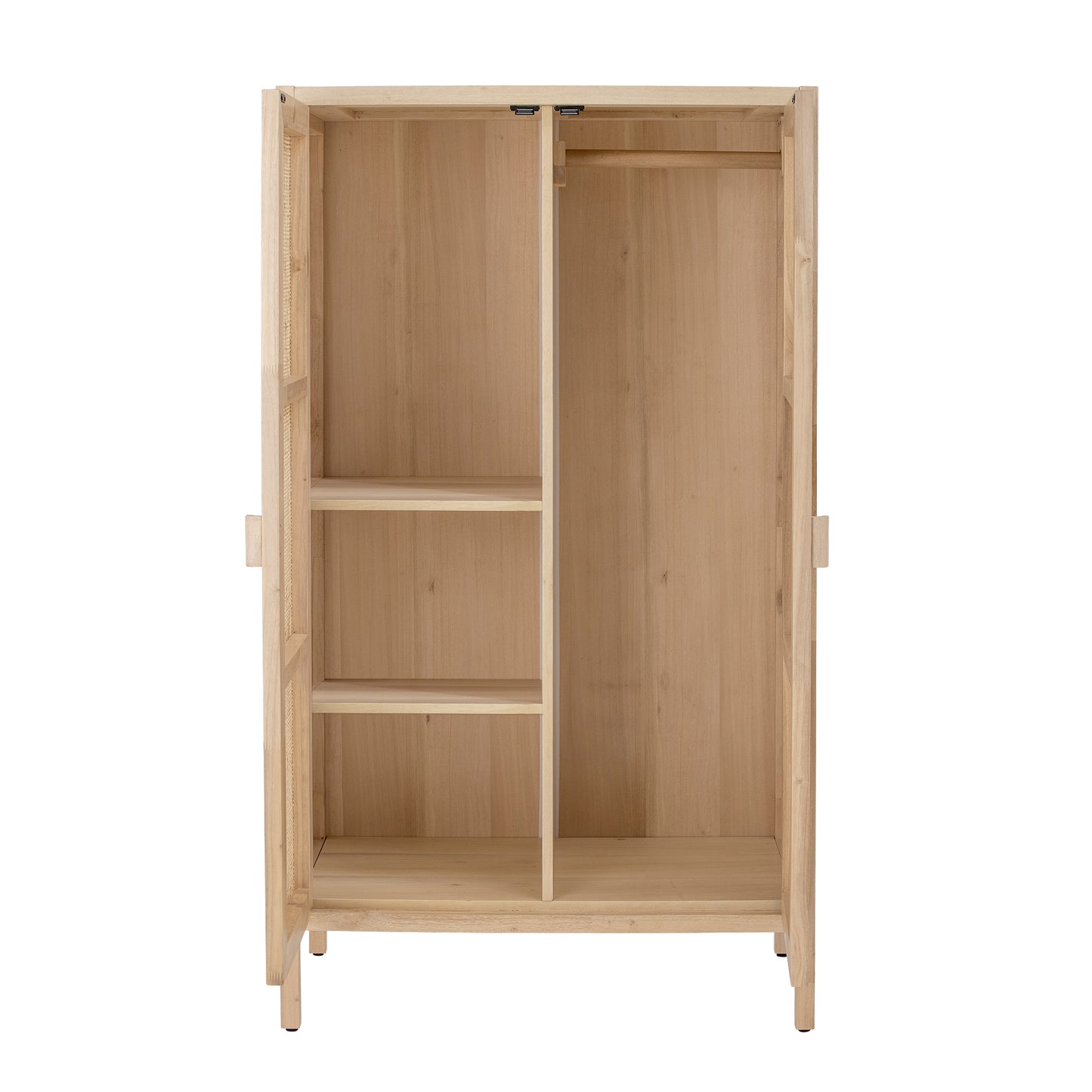 Bloomingville Marikka Pine and Rattan Wardrobe