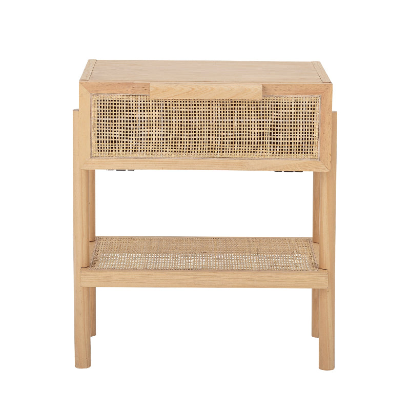 Bloomingville Manon Pine and Rattan Bedside Table 