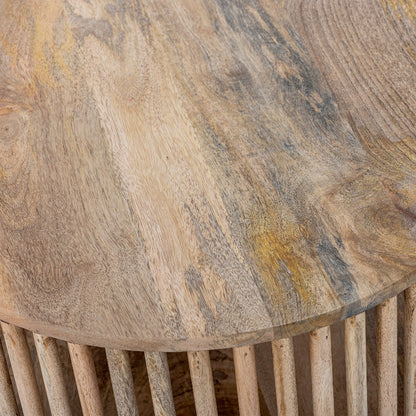 Close-up of a wooden surface with a natural finish