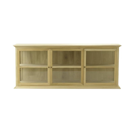 Avelor Vintage Bleached Mahogany & Glass Display Cabinet