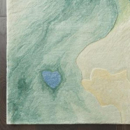 Nourison Prismatic Seafoam Statement Rug - Blue & Green