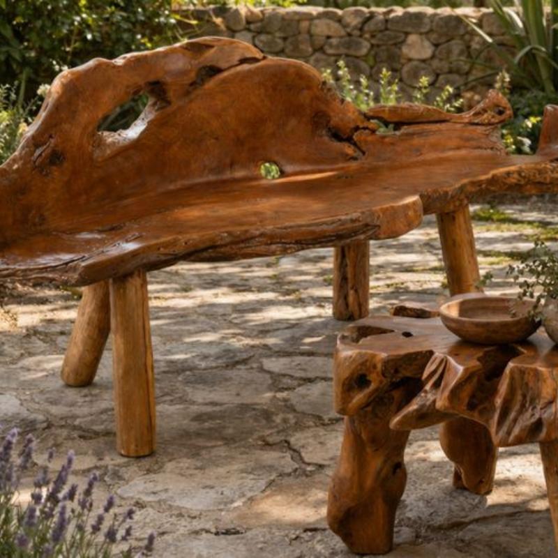 Avelor Medium Garden Teak Root Bench