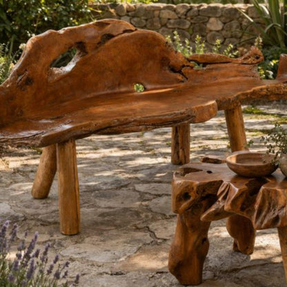 Avelor Medium Garden Teak Root Bench