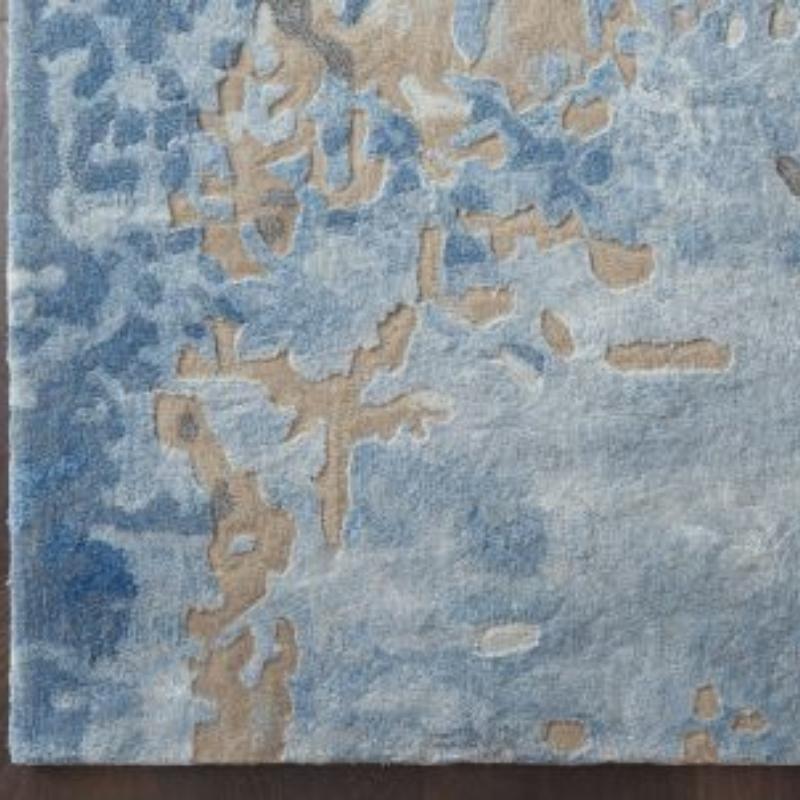 Nourison Prismatic Distressed Denim Rug - Blue & Grey