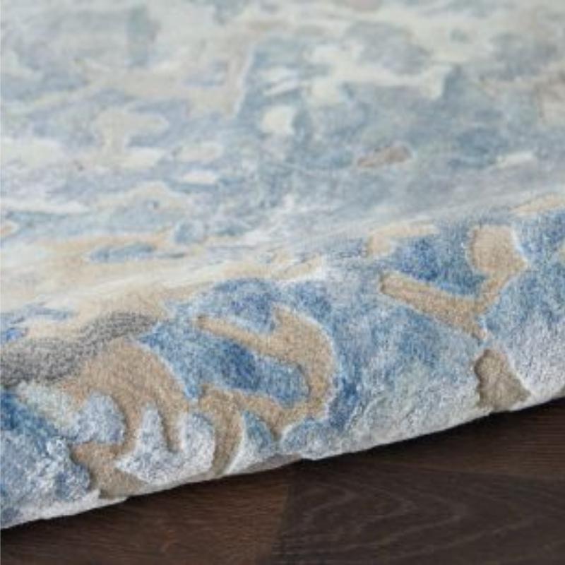 Nourison Prismatic Distressed Denim Rug - Blue & Grey