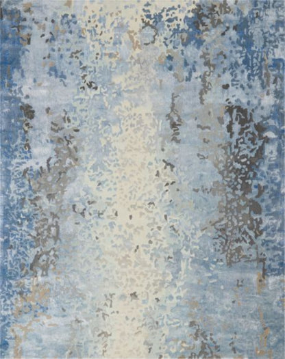 Nourison Prismatic Distressed Denim Rug - Blue & Grey