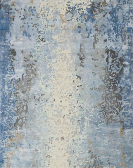 Nourison Prismatic Distressed Denim Rug - Blue & Grey