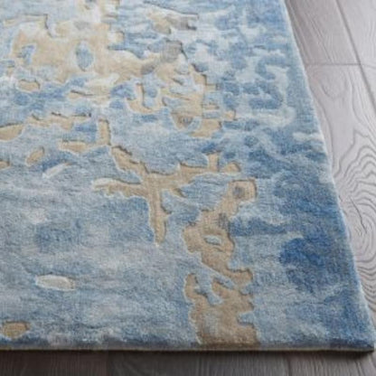Nourison Prismatic Distressed Denim Rug - Blue & Grey