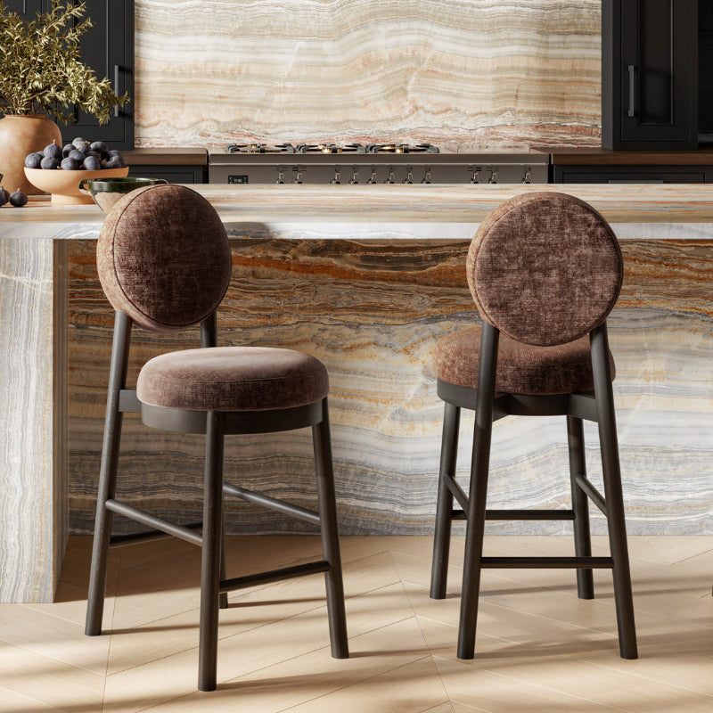 Oti Maru Treacle Velvet Chenille Counter Stool