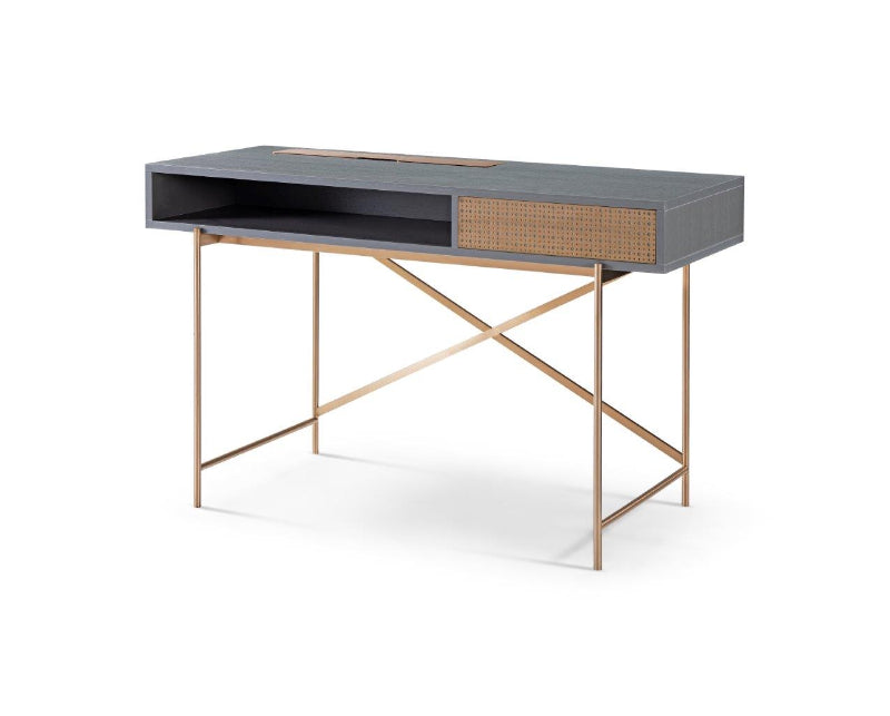 Gillmore Adriana Adriana Grey & Bronze Desk Dressing Table