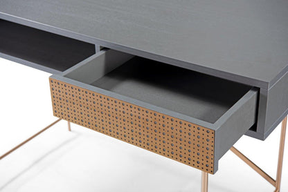 Gillmore Adriana Adriana Grey & Bronze Desk Dressing Table