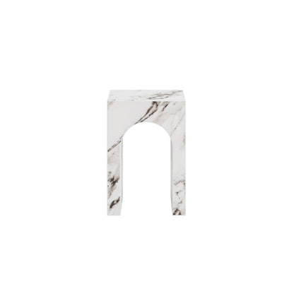 Marble effect side table