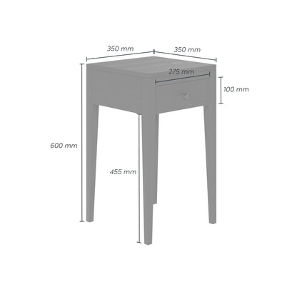 DI Designs Radford Bedside 1 Drawer in Black