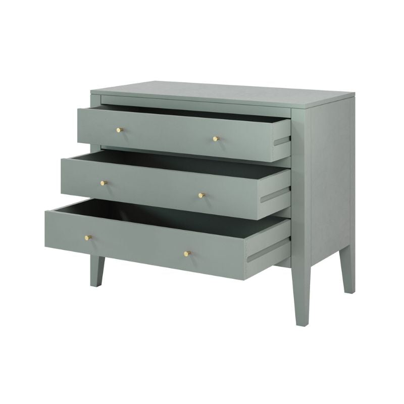 DI Designs Alton Chest of Drawers - Pigeon Grey - Drawers Open