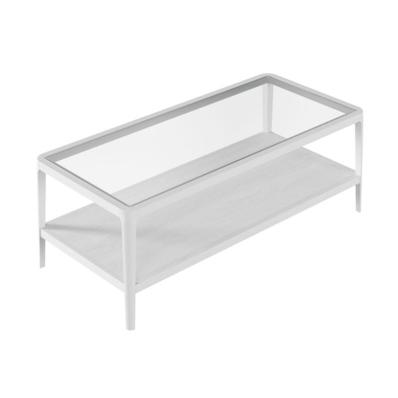 DI Designs Abberley White Oak and Glass Coffee Table