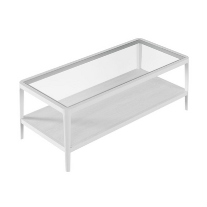 DI Designs Abberley White Oak and Glass Coffee Table