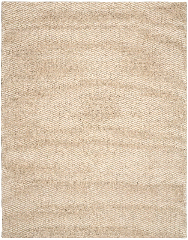 A square natural fiber area rug with a textured, woven jute or seagrass appearance in a light beige color, shown flat against a white background.