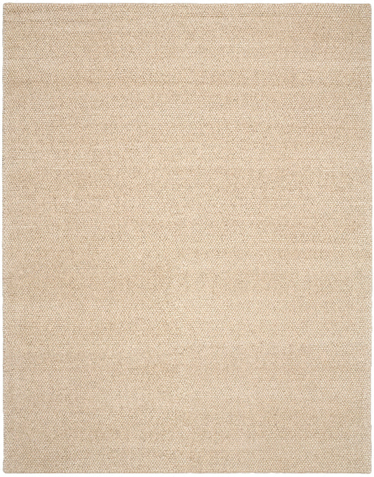 A square natural fiber area rug with a textured, woven jute or seagrass appearance in a light beige color, shown flat against a white background.