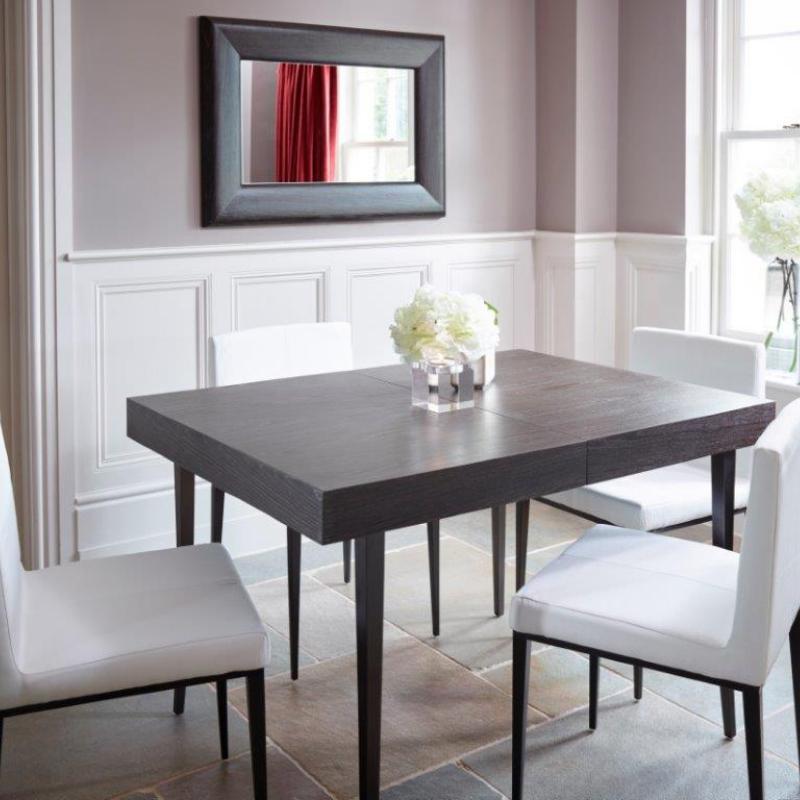 Gillmore Fitzroy Charcoal Stained Oak Veneer Extending Dining Table