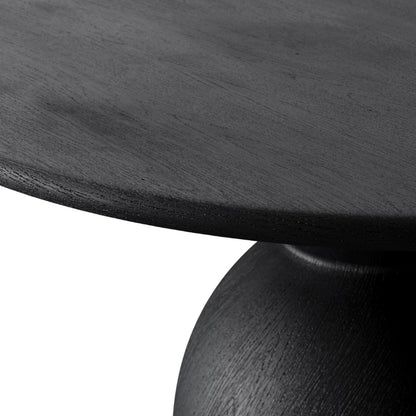 Close-up of a dark wooden table with a white background
