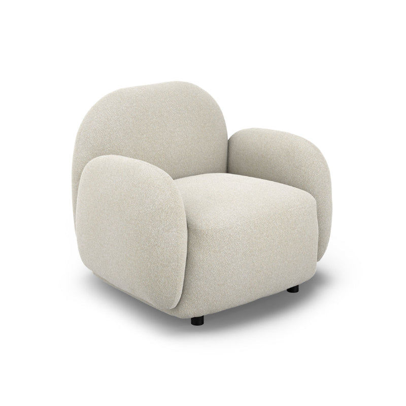 Beige armchair on a white background