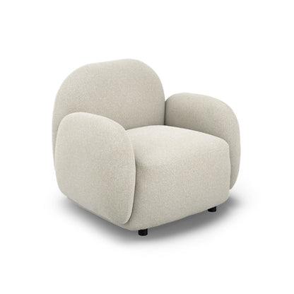 Beige armchair on a white background