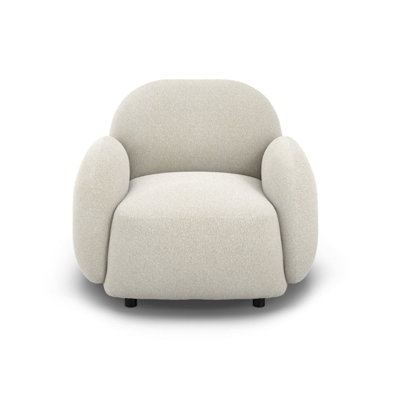 Beige armchair on a white background