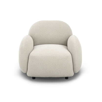 Beige armchair on a white background