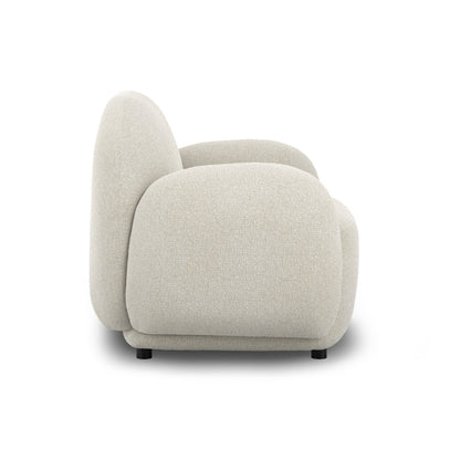 Beige armchair on a white background