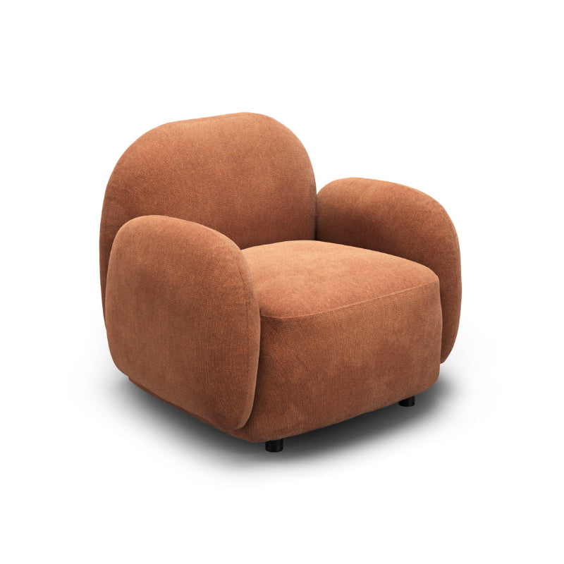 Brown armchair on a white background