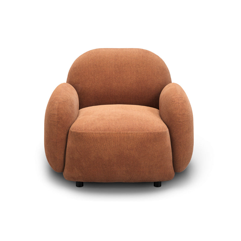 Brown armchair on a white background