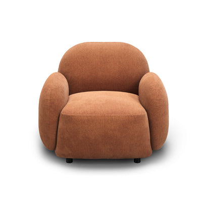 Brown armchair on a white background
