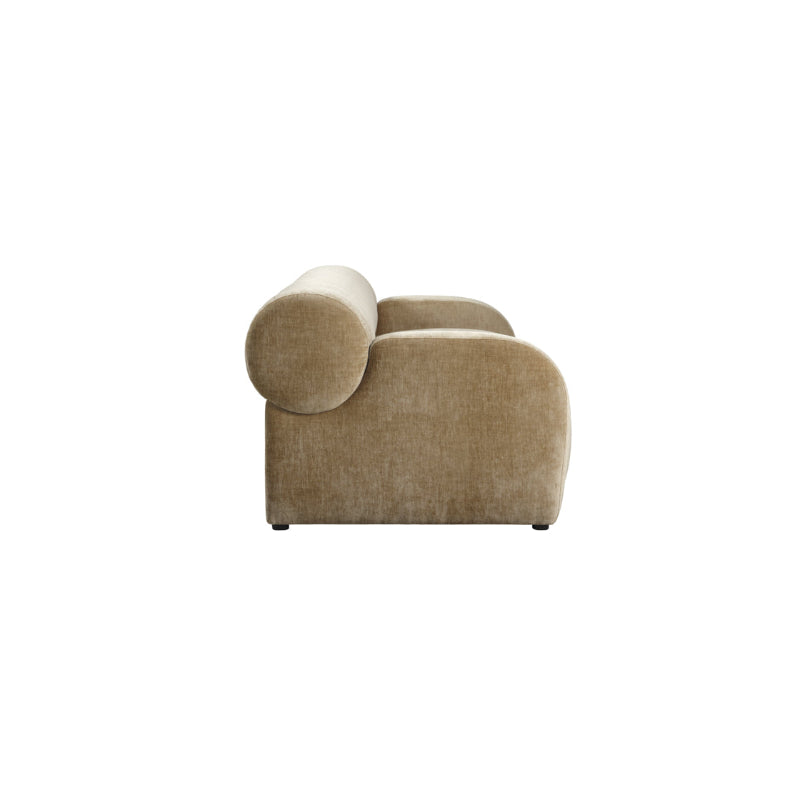 Oti Rivolli Sandy Velvet Chenille 3 Seater Sofa