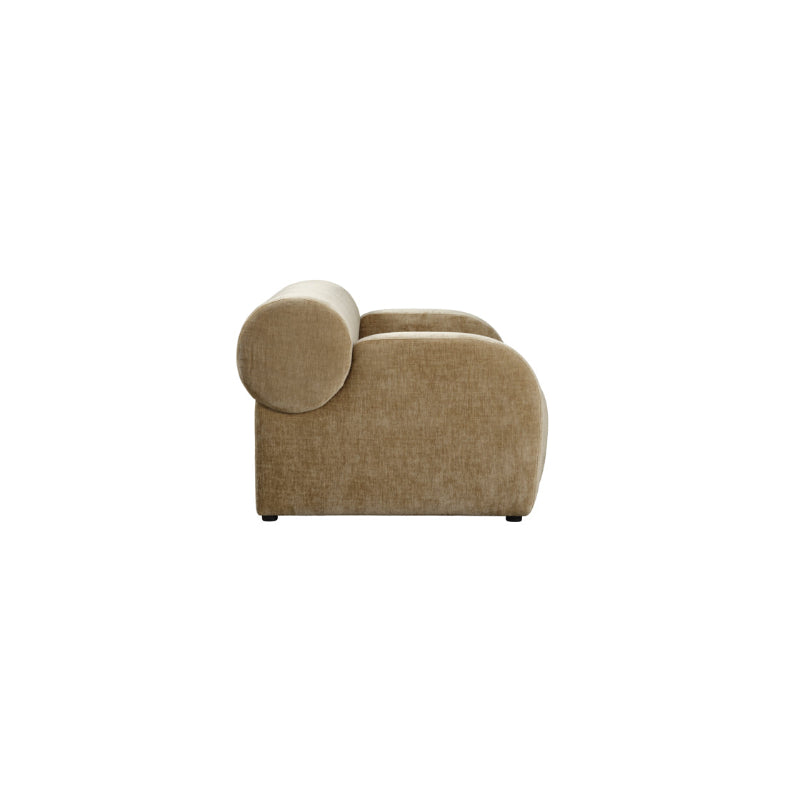 Beige armchair on a white background