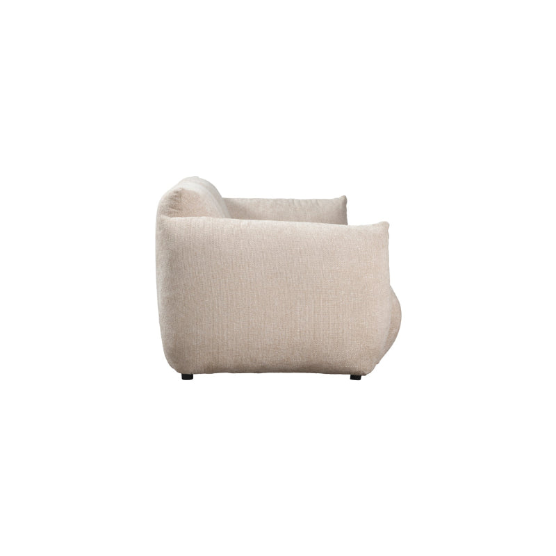 Beige armchair on a white background