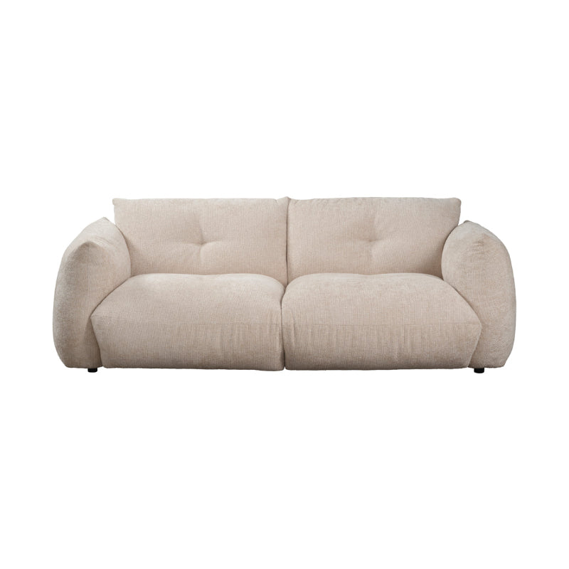 Neutral low profile sofa on a white background