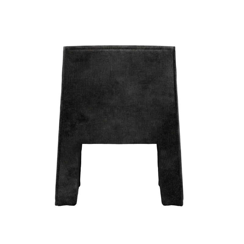 Black leather stool on a white background