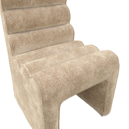 Beige textured chair on a white background